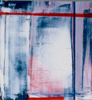abstract art oil painting, modern art design with red white and blue and light blue, Richter inspired scraped effect style